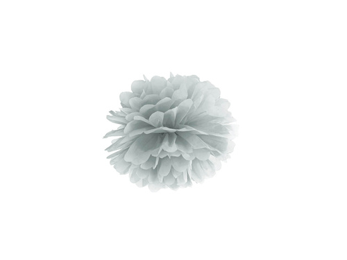 Hanging decoration pom pom flower - silver - 25 cm - 1 pcs.