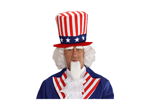 Peruka Mr. America z kozią bródką i brwiami