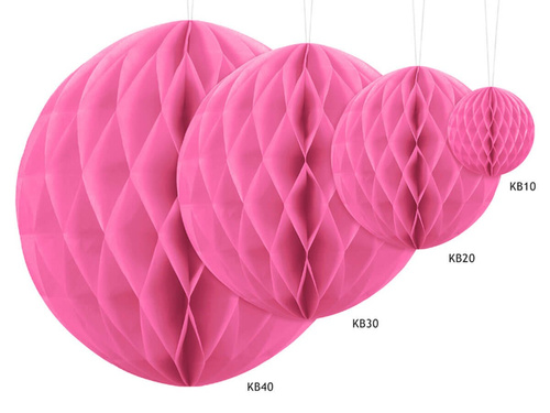 Dekoracja wisząca kula różowa - 30 cm - 1 szt.