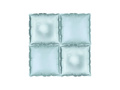 Balony foliowe Kwadraty jasnoniebieskie - 35 x 35 cm - 4 szt.