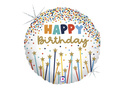 Balon foliowy urodzinowy Happy Birthday - 46 cm - 1 szt.