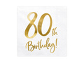 Eightieth birthday napkins - 80th birthday - 33 - 20 pcs.