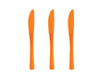 Orange plastic knives - 10 pcs.