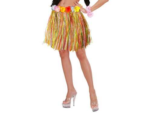 Hawaiian Skirt Flowers 45 cm multicoloured