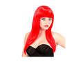 Czerwona peruka Vogue