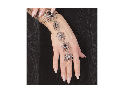 Bransoletka-pierścionek z pająkiem