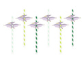 Dinosaurs paper straws - 19,5 cm - 6 pcs.