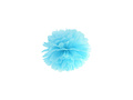 Hanging decoration pompon flower - blue - 25 cm - 1 pc.