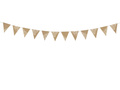 Brown flags banner with white printing - 210 cm - 1 pc.