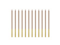Birthday candles, rose gold - 12 pcs