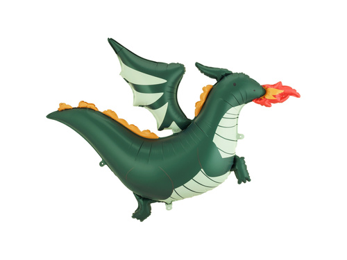 Balon foliowy Zielony Smok - 120x90 cm - 1 szt.