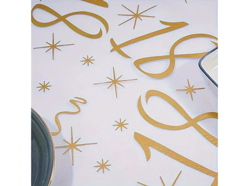 Dekoracja bieżnik na stół z nadrukiem na 18 urodziny - 28 cm x 2,5 m - 1 szt.