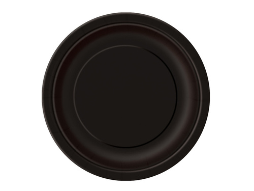 Black plates - 23 cm - 8 pcs.