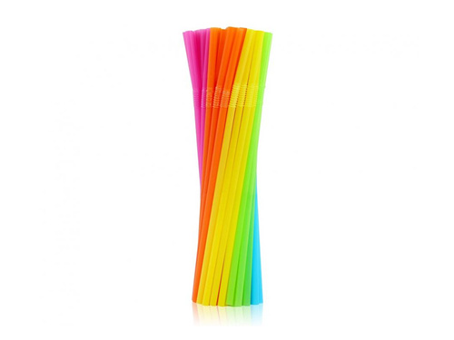 Multicolored straws - 500 pcs.