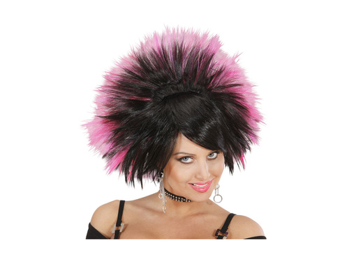 Peruka Rock Princess czarno-różowa