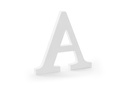 Wooden decoration letter A - white