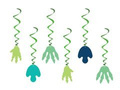 Happy Dinosaurs birthday hanging decoration - 6 pcs.