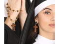 Cross and rosary earrings Set - 3 pcs