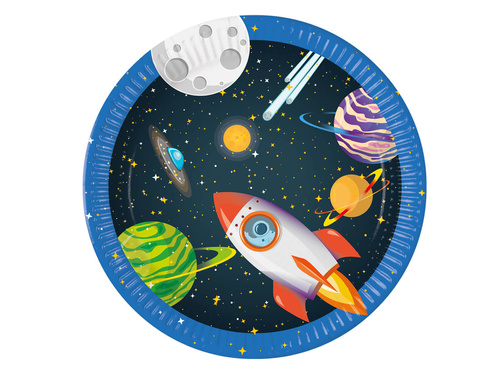 Cosmos birthday plates - 23 cm - 8 pcs.