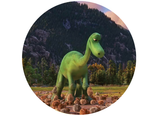 Decorative Good Dinosaur cake wafer - 20 cm