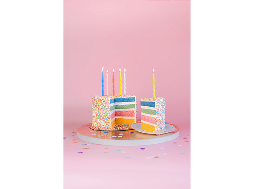 Birthday candles multicolor - 6 pcs