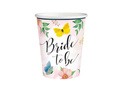 Bride to be floral cups - 220 ml - 6 pcs.