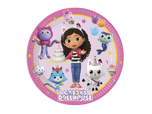 Gabi's cat house birthday plates - 23 cm - 8 pcs.