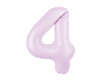 Balon foliowy liliowa cyfra 4 - 100 cm - 1 szt.