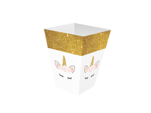 Popcorn boxes Beautiful Unicorn - 6 pcs.