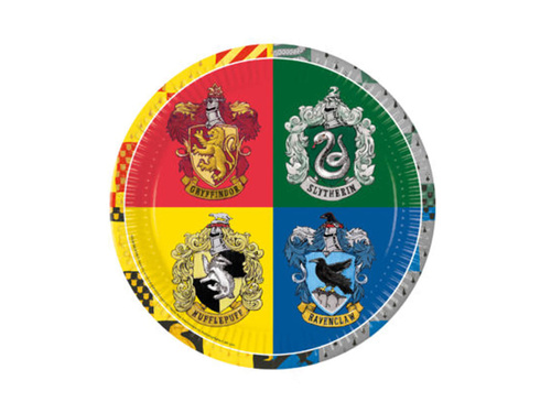 Talerzyki papierowe na urodziny Harry Potter - 23 cm - 8 szt.