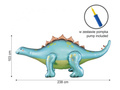 Dinosaur Stegozaur standing foil balloon - 238 x 91 x 103 cm - 1 pc.