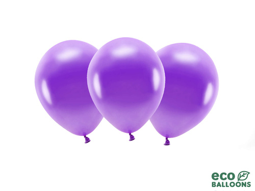 EKO metalized latex balloons purple - extra large - 10 pcs.