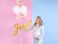 Foil balloon gold inscription Girl - 77 x 70 cm