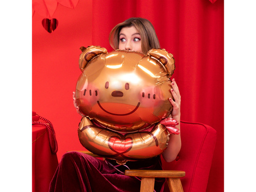 Balon foliowy Miś z serduszkiem - 58x75 cm - 1 szt.