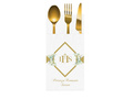 Communion cutlery pockets with eucalyptus - 16 pcs.