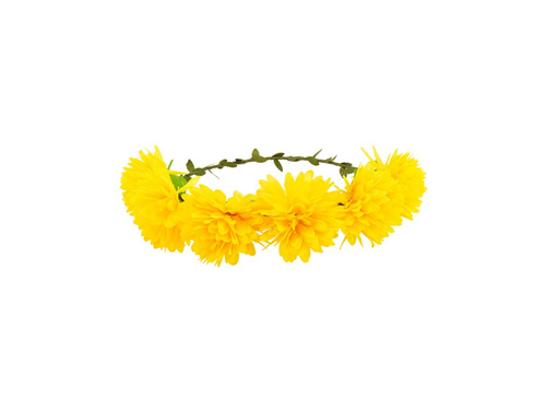 Żółta opaska kwiatowa