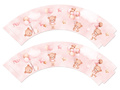 Cupcake cupcakes pink Teddy bears with balloons - 6 pcs.