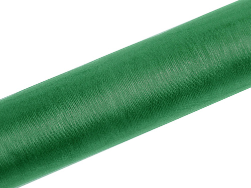 Organza plain emerald green - 16 cm x 9 meters