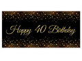 Sparkling poster for fortieth birthday - 70x33 cm