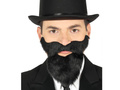 Black beard and mustache