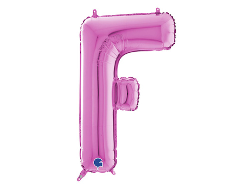 SuperShape Letter "F" Pink Foil Balloon - 66 cm - 1 pc