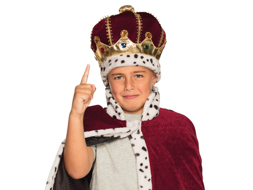 Czapka króla bordowa dla dziecka - 1 szt.