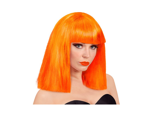Neonowo pomarańczowa peruka Showgirl