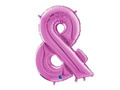SuperShape Symbol "&" Pink Foil Balloon - 66 cm - 1 pc