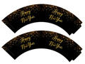 Sparkling Happy New Year cupcake liners - 6 pcs.
