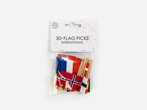 International Flag Picks - 50 pcs