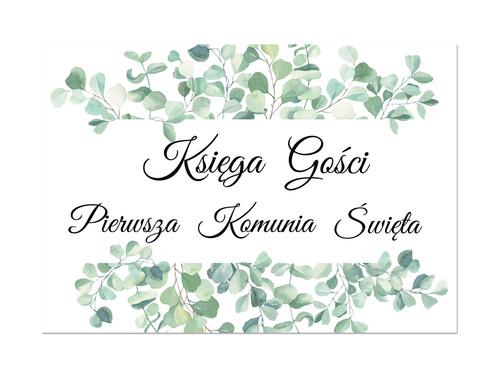 Naklejka na księgę gości na I Komunię Świętą - 1 szt.