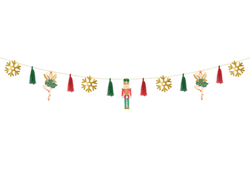 Christmas Nutcracker garland - 200 cm - 1 pc.