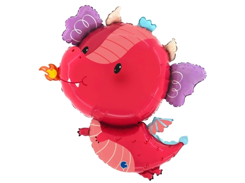 Balon foliowy  Mały Smok - 63x72 cm - 1 szt.