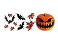 Dekoracja na ścianę Dynia na Halloween - 10 szt.